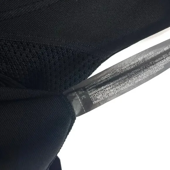 Zara Black Bodycon Dress Size Small Sheer Cut Out Waist Sleeveless - Picture 4 of 8